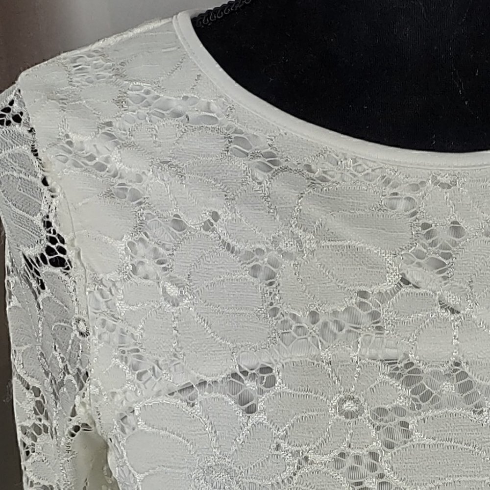Speechless Women's Eggshell Lace Bodycon Dress with Back Zipper Size 7 (NWT) - Picture 3 of 16